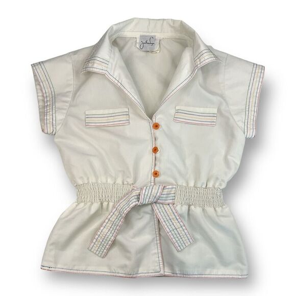 Jonathan Logan Vintage Belted Top Size Medium - Picture 1 of 6